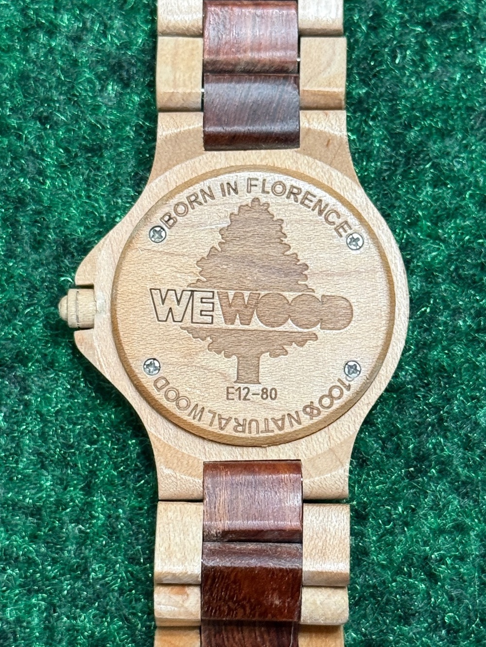 WeWOOD Two-Tone 100% Natural Wooden Wristwatch (Natural & Dark Brown Colored) - Picture 2 of 5